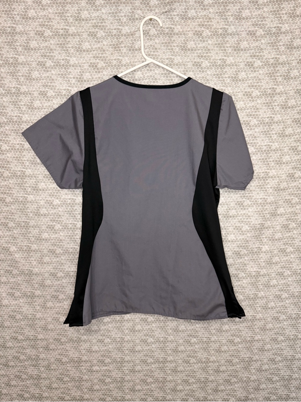 WonderWink Gray and Black V-Neck Scrub Top - Picture 3 of 3
